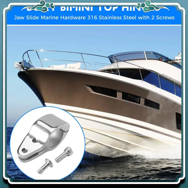 ABTU-25 мм фитинг для лодки, бимини, верхняя шарнирная челюсть, направляющая, морское оборудование, нержавеющая сталь 316, с 2 винтами, простая установка 
ABTU-25 мм фитинг для лодки, бимини, верхняя шарнирная челюсть, направляющая, морское оборудование, нержавеющая сталь 316, с 2 винтами, простая установка