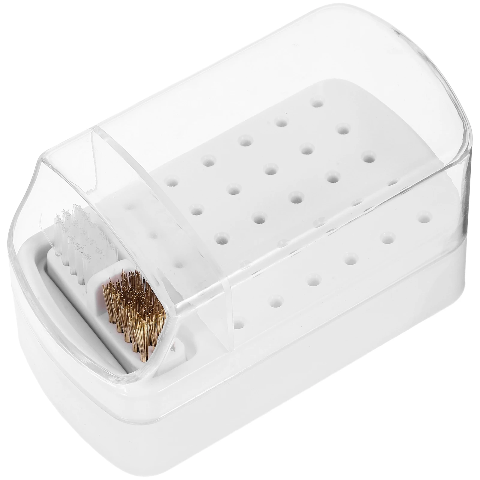 30 Holes Purple Nail Drill Bits Storage Box Cleaning Brush Transparent Durable Home Salon Gift Nail Practice Training
30 Holes Purple Nail Drill Bits Storage Box Cleaning Brush Transparent Durable Home Salon Gift Nail Practice Training