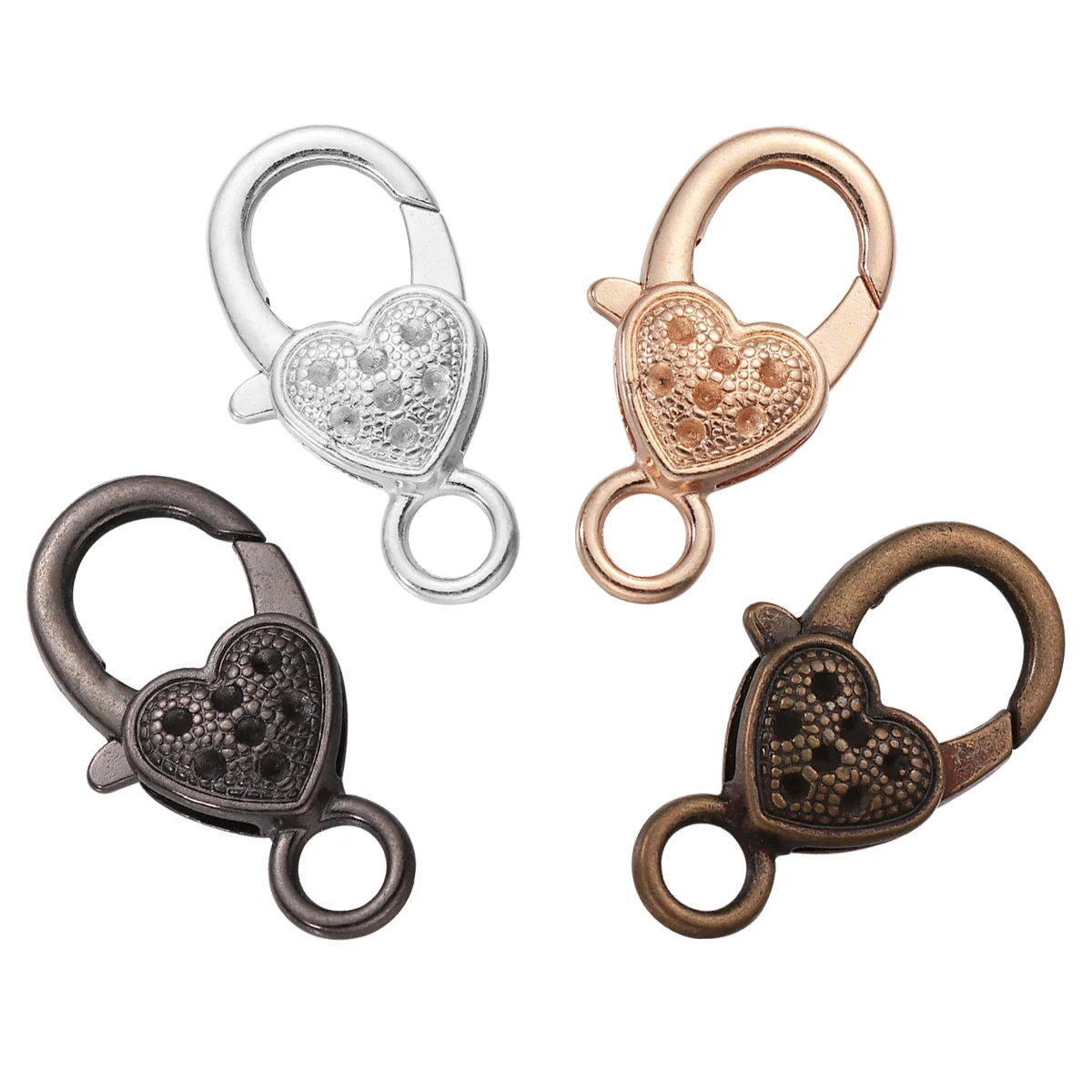 40 Pcs Heart Lobster Clasp Alloy Claw Heart-shaped Jewelry Key Accessories Keychain
40 Pcs Heart Lobster Clasp Alloy Claw Heart-shaped Jewelry Key Accessories Keychain