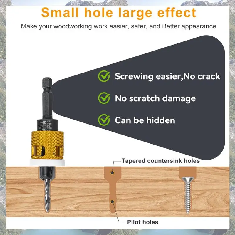 2025 Trend 5Pcs Countersink Drill Bits Set With Low Friction Depth Stop, With 10Pcs Replacement HSS Drill Bit,Adjustable Depth S
2025 Trend 5Pcs Countersink Drill Bits Set With Low Friction Depth Stop, With 10Pcs Replacement HSS Drill Bit,Adjustable Depth S