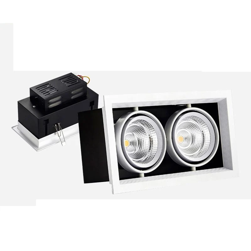 30W 3000K 6000K Double COB LED Grille Lampe LED Down lamp with Led Driver 2*15W COB LED Recessed Light 275*145mm AC85-265V
30W 3000K 6000K Double COB LED Grille Lampe LED Down lamp with Led Driver 2*15W COB LED Recessed Light 275*145mm AC85-265V