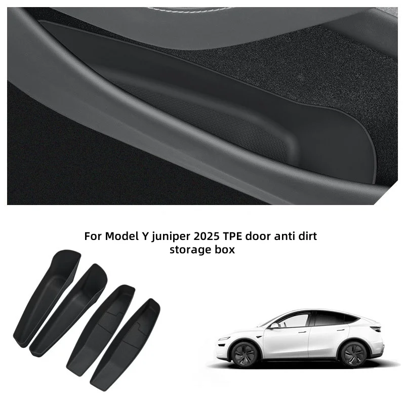 For Tesla Model Y Juniper 2025 Door Side Storage Box TPE 4pcs Front And Rear Door Slot Tray Organizer Car interior accessories
For Tesla Model Y Juniper 2025 Door Side Storage Box TPE 4pcs Front And Rear Door Slot Tray Organizer Car interior accessories