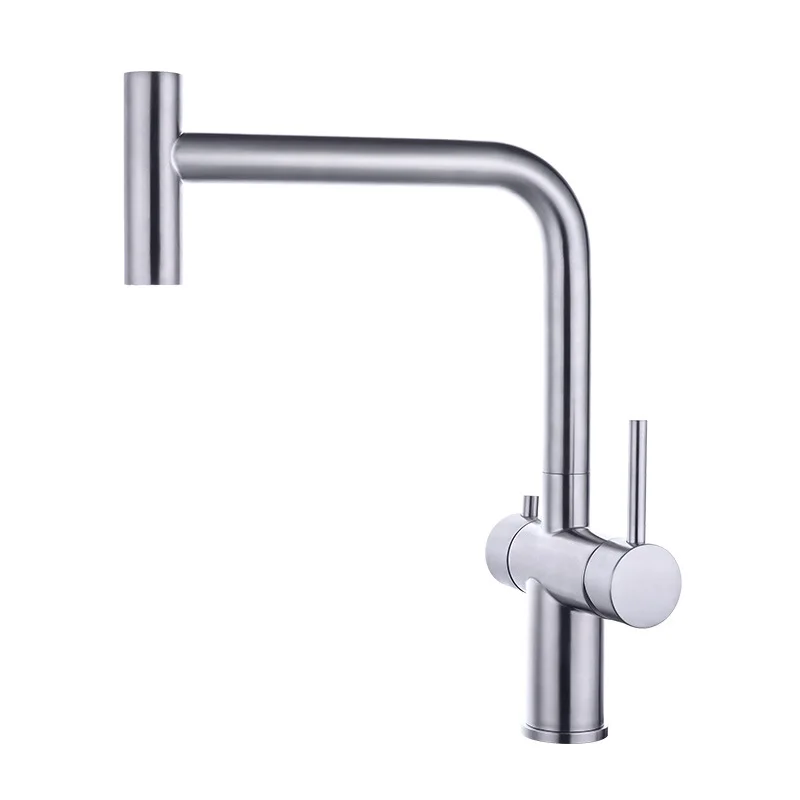 New product 304 stainless steel brushed hot and cold kitchen faucet three-in-one
New product 304 stainless steel brushed hot and cold kitchen faucet three-in-one