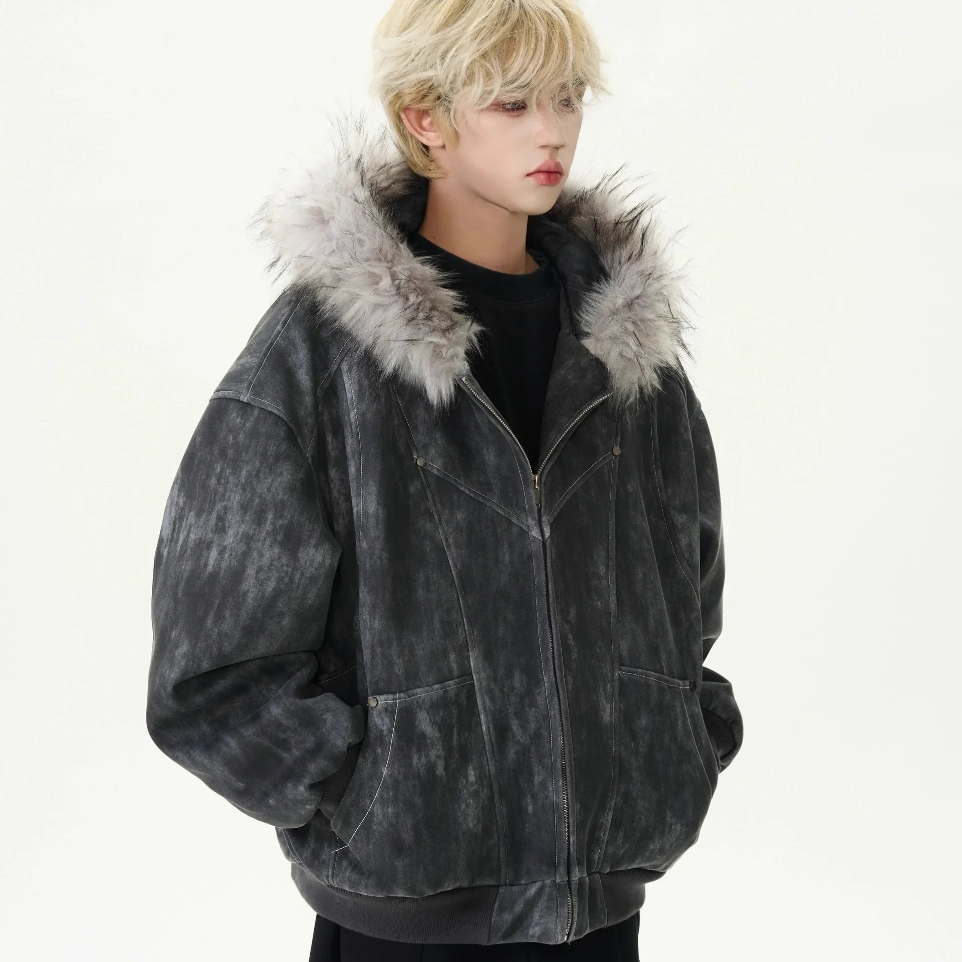 Man Jacket Autumn Winter American Streetwear Thicken Fur Hooded Pocket Male Cargo Coat Long Sleeve Versatile Men Outerwear
Man Jacket Autumn Winter American Streetwear Thicken Fur Hooded Pocket Male Cargo Coat Long Sleeve Versatile Men Outerwear