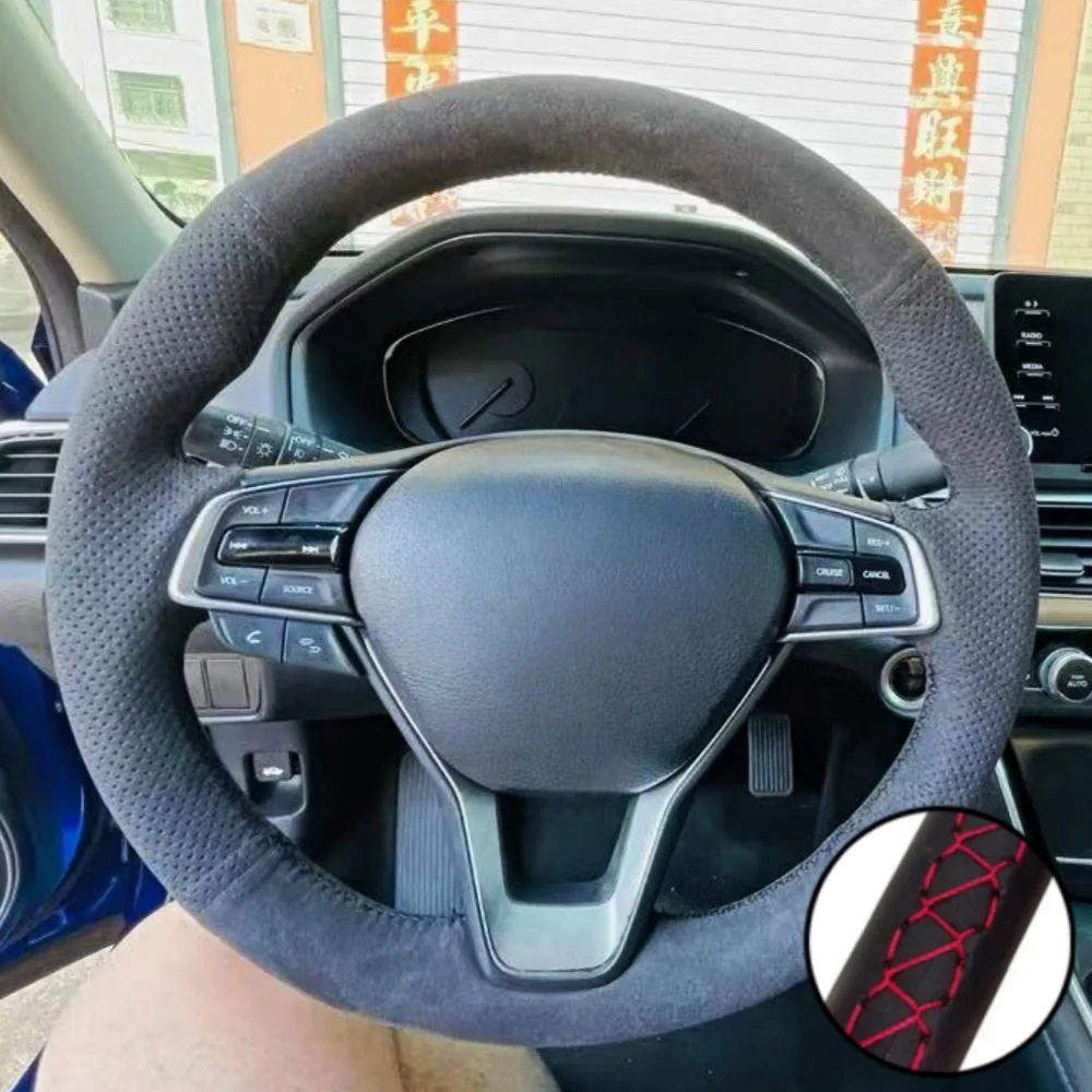 Плетеный чехол на руль автомобиля, ручное шитье, нескользящая и мягкая замшевая кожа для Honda Accord 10 2018-2020, Insight 2019
Плетеный чехол на руль автомобиля, ручное шитье, нескользящая и мягкая замшевая кожа для Honda Accord 10 2018-2020, Insight 2019