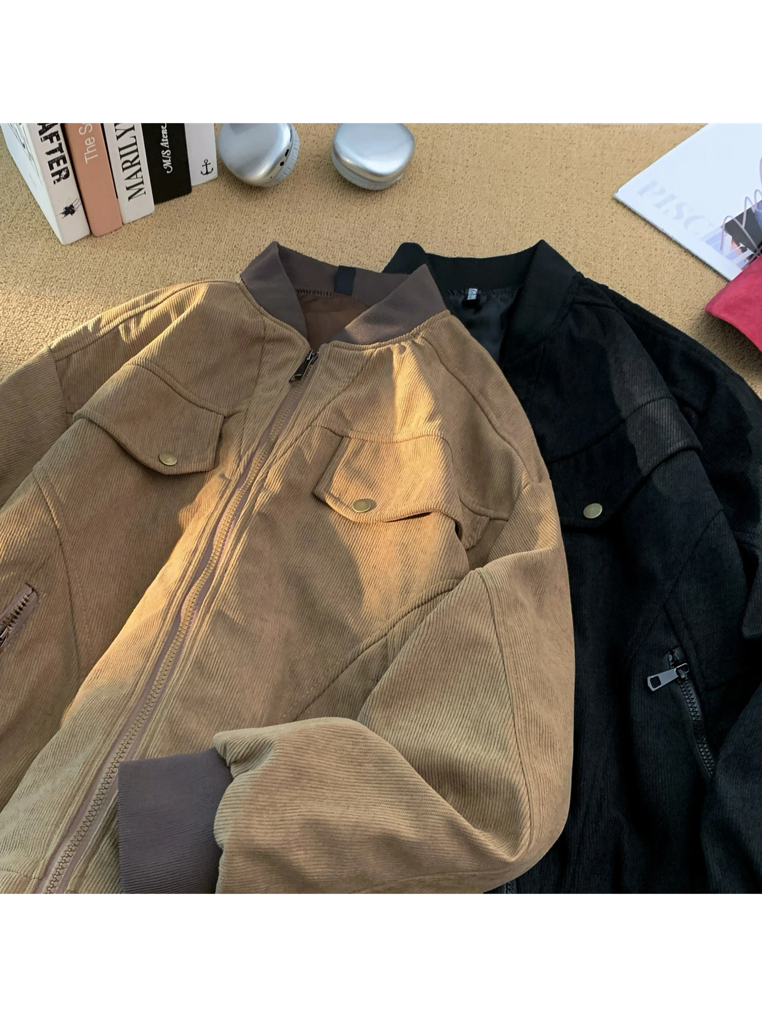 Женская коричневая осенняя куртка Харрингтон, пальто в стиле Харадзюку, уличная бейсбольная куртка с длинными рукавами, винтажная верхняя одежда, одежда 2000-х годов, 2025 г. 
Женская коричневая осенняя куртка Харрингтон, пальто в стиле Харадзюку, уличная бейсбольная куртка с длинными рукавами, винтажная верхняя одежда, одежда 2000-х годов, 2025 г.