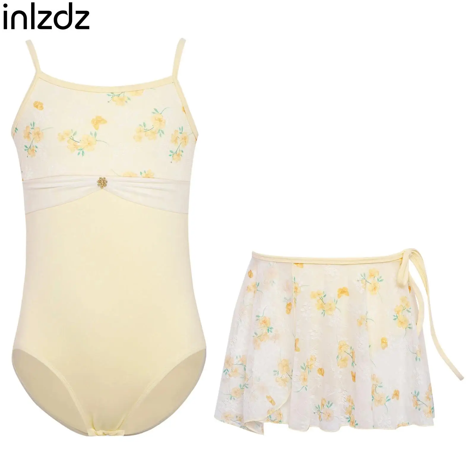 Girl Ballet Dance Leotard for Swimsuit Sleeveless Floral Printed Mesh Gymnastics Leotard+ Lace-up Skirt Kid Training Dance Wear
Girl Ballet Dance Leotard for Swimsuit Sleeveless Floral Printed Mesh Gymnastics Leotard+ Lace-up Skirt Kid Training Dance Wear