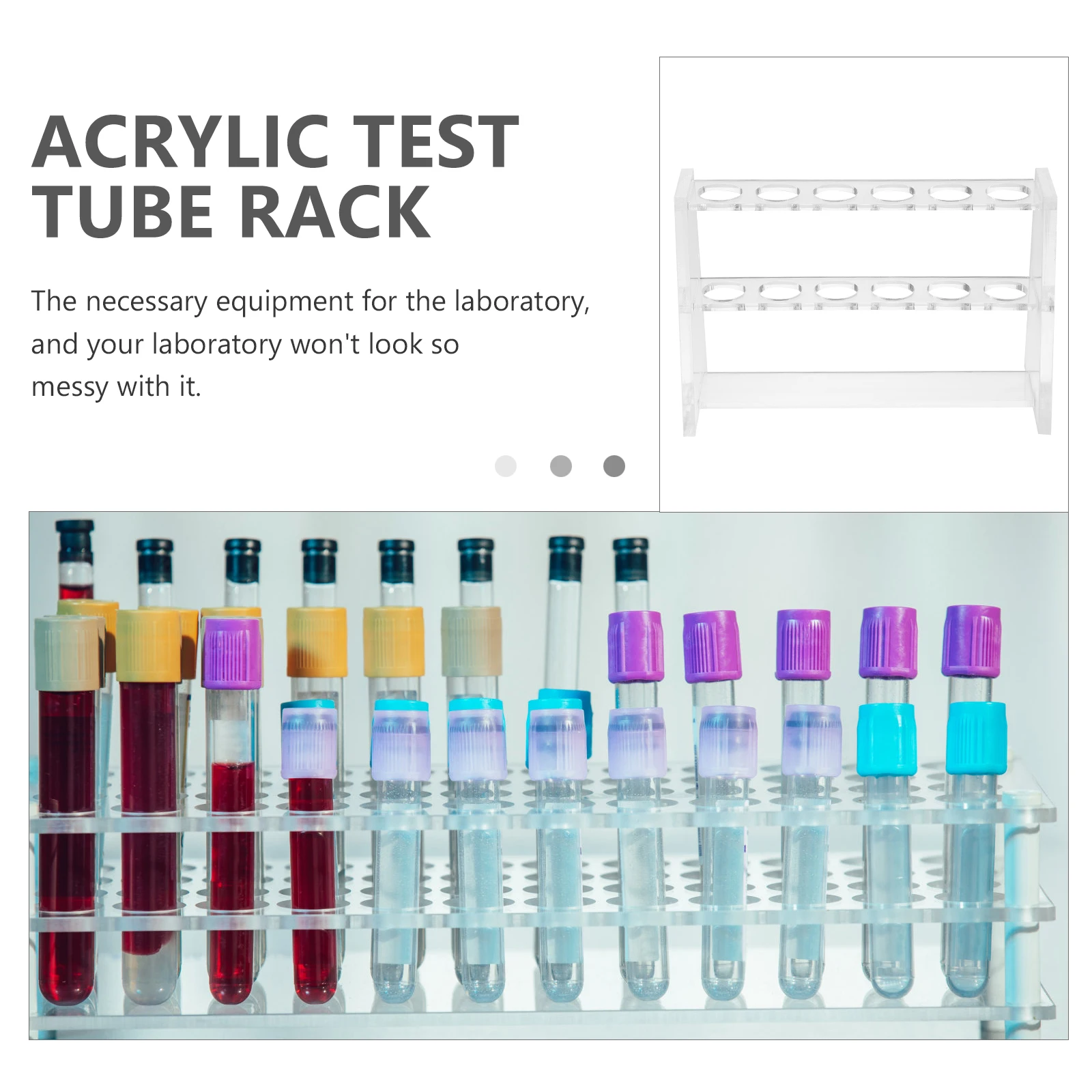2pcs Test Rack Clear Acrylic Stand 10ml 1x6 Laboratory Test Tube Container Holes Equipment Holder
2pcs Test Rack Clear Acrylic Stand 10ml 1x6 Laboratory Test Tube Container Holes Equipment Holder