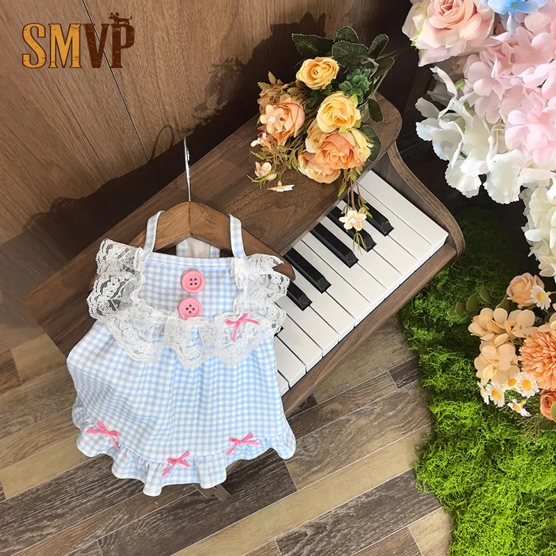 Plaid Lace Trim Pet Suspender Dress with Bow Button Thin Breathable Summer Princess Dress for Small Pets Daily Casual Outfit
Plaid Lace Trim Pet Suspender Dress with Bow Button Thin Breathable Summer Princess Dress for Small Pets Daily Casual Outfit