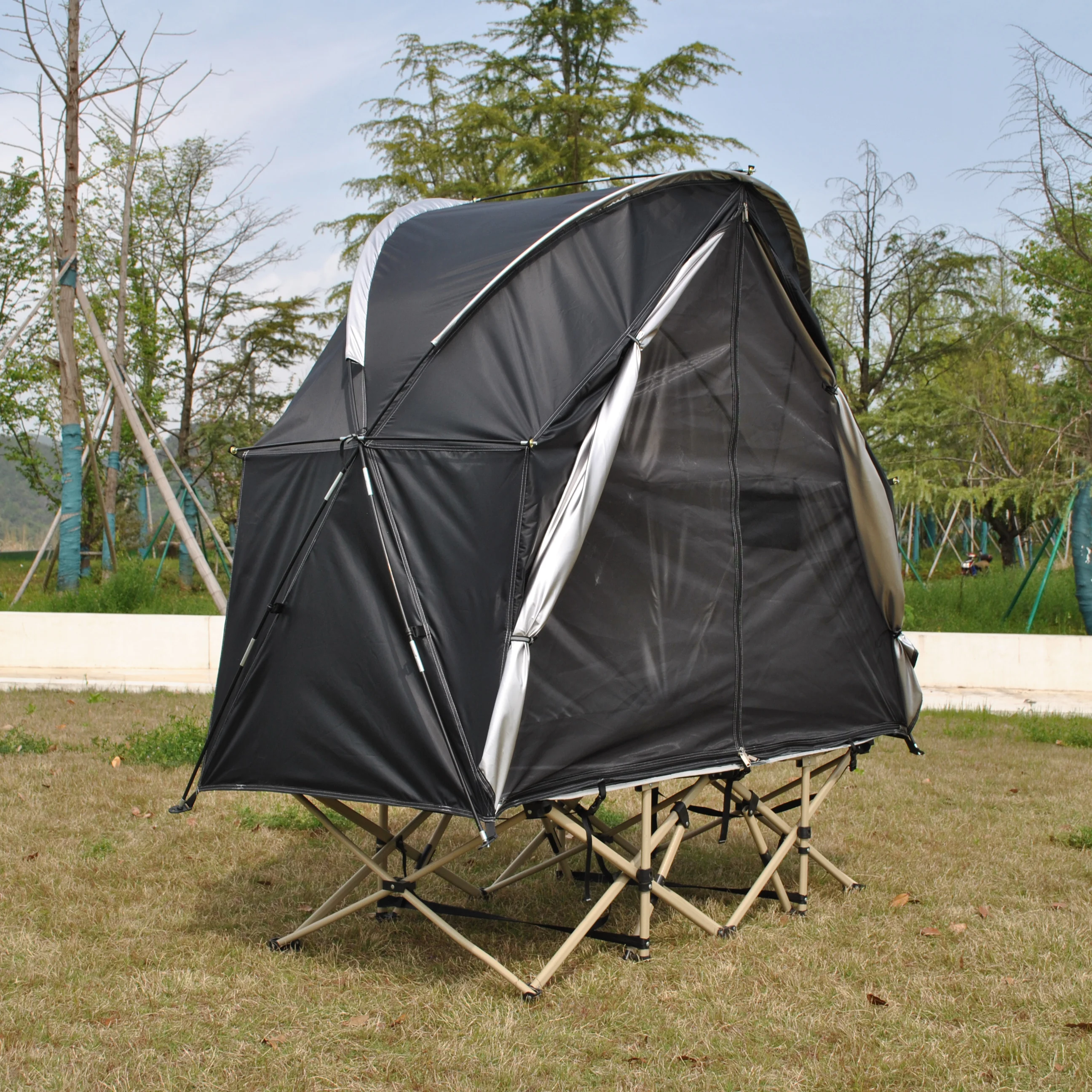 1 Person Portable Off-Ground Camping Cot Tent, Rainproof Lightweight Backpacking Tent Cot with Mosquito Net, Motorcycle Travel
1 Person Portable Off-Ground Camping Cot Tent, Rainproof Lightweight Backpacking Tent Cot with Mosquito Net, Motorcycle Travel