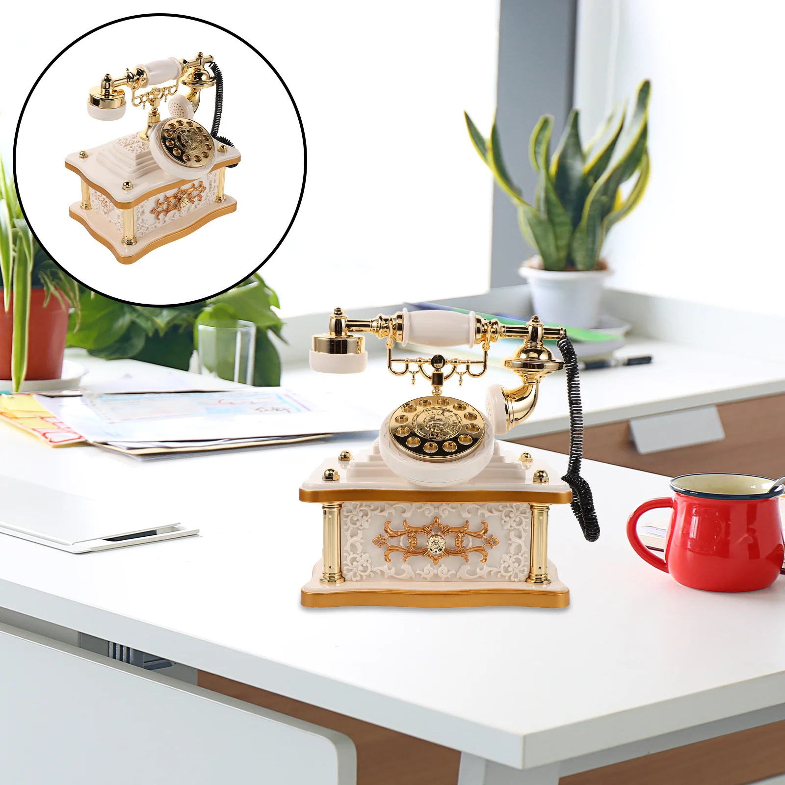 Vintage Music Box Retro Dial Landline Phone Desktop Ornament Decorative Wine Cabinet Entrance Shelf Gift Desk Decoration Music 
Vintage Music Box Retro Dial Landline Phone Desktop Ornament Decorative Wine Cabinet Entrance Shelf Gift Desk Decoration Music