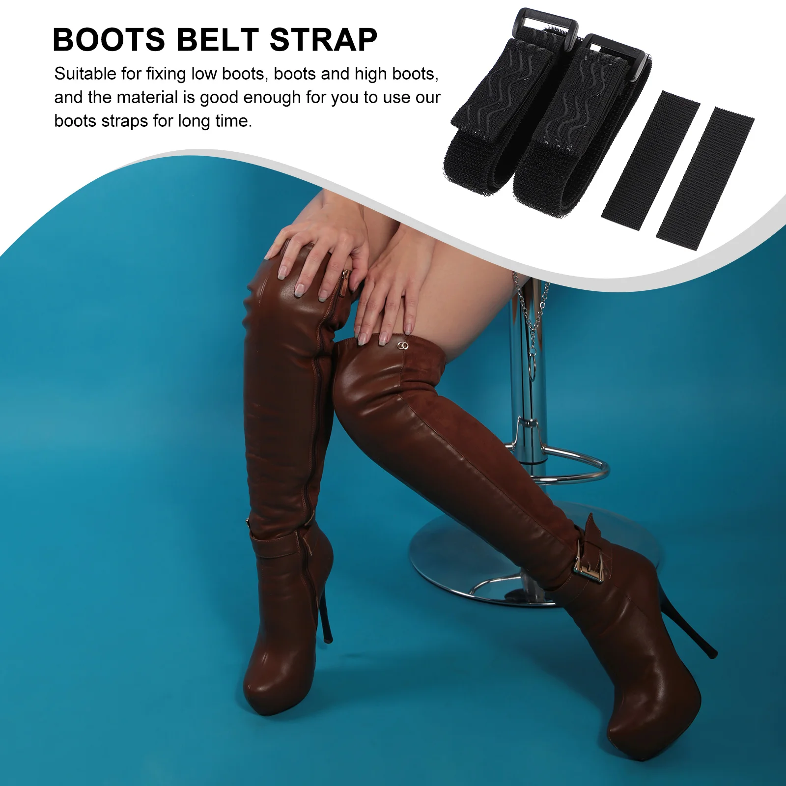 1 set Adjustable Boot Straps 1 Set Elastic Self-Adhesive Anti-Slip Straps For High Knee Thigh Boots Fixing Support Stabilizer
1 set Adjustable Boot Straps 1 Set Elastic Self-Adhesive Anti-Slip Straps For High Knee Thigh Boots Fixing Support Stabilizer