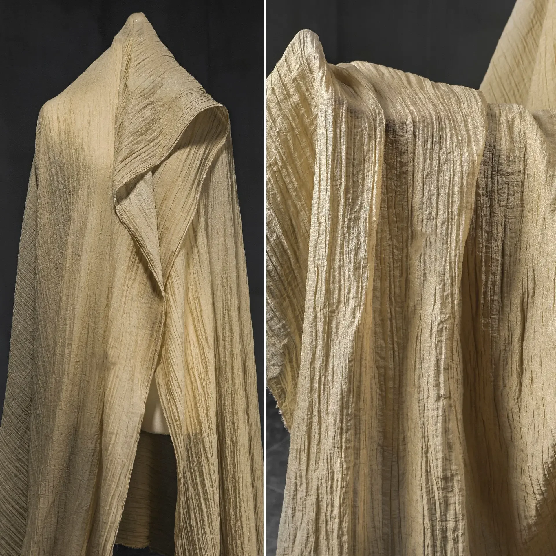 150CM Wide Camel Color Wrinkled Fabric for Spring Summer Dress Jacket Clothing - Nylon & Polyester Fabric for DIY Sewing Y182
150CM Wide Camel Color Wrinkled Fabric for Spring Summer Dress Jacket Clothing - Nylon & Polyester Fabric for DIY Sewing Y182