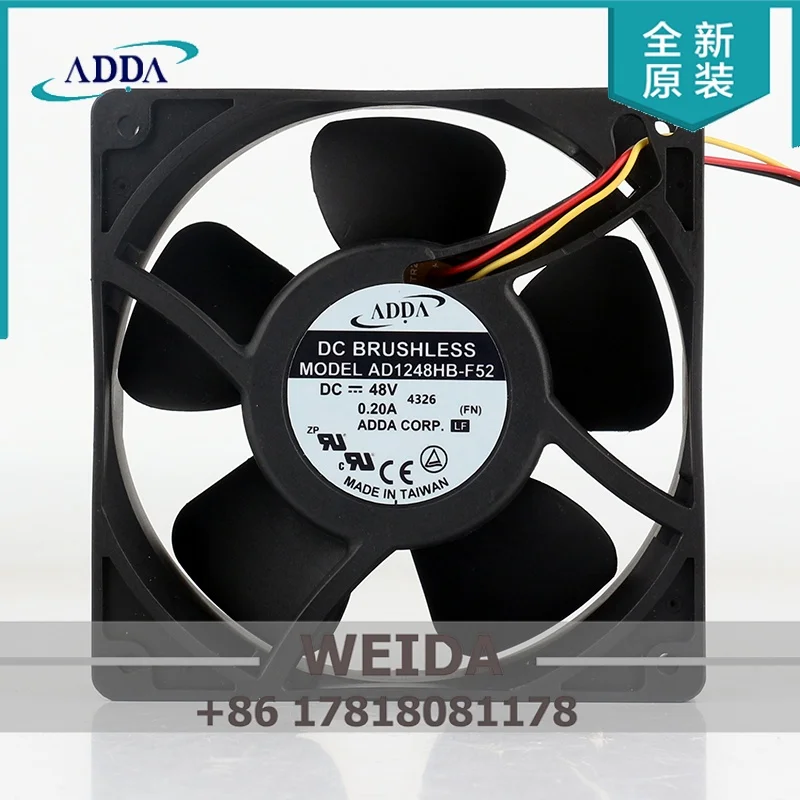 AD1248HB-F52 ADDA AC EC 12038 120X120X38MM 12CM three-wire industrial inverter Aluminum frame cooling fan DC 48V 0.20A
AD1248HB-F52 ADDA AC EC 12038 120X120X38MM 12CM three-wire industrial inverter Aluminum frame cooling fan DC 48V 0.20A