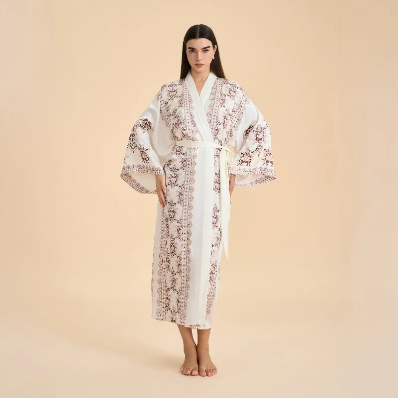 Women's Pajamas Satin Chiffon Print Dressing Gown Bathrobe Loose Long Loungewear Dressing Gown
Women's Pajamas Satin Chiffon Print Dressing Gown Bathrobe Loose Long Loungewear Dressing Gown