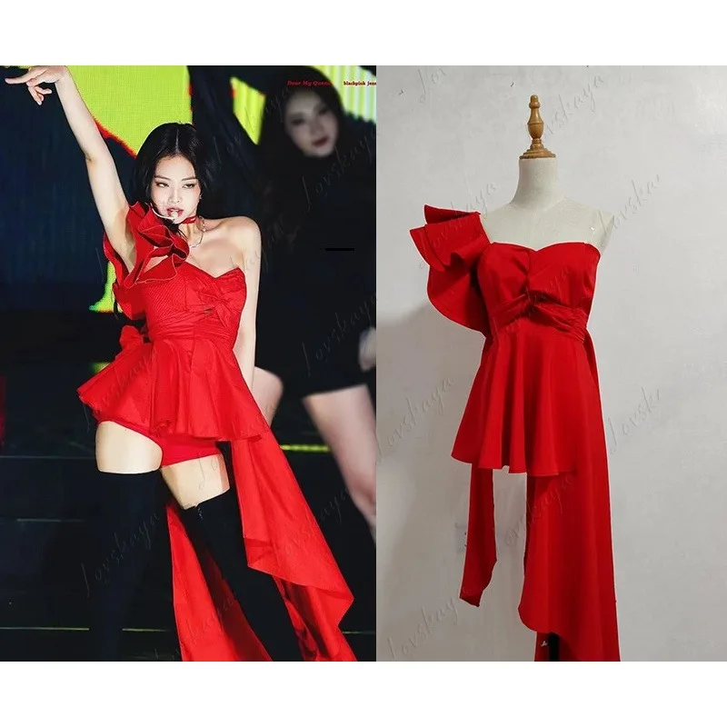 Red Rose Kpop Stage Dress Women Jazz Dance Performance Outfit
Red Rose Kpop Stage Dress Women Jazz Dance Performance Outfit