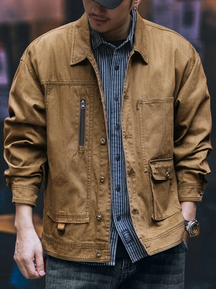 Retro American Sle Men's Casual Fibone Pattern Denim Jaet Fall Faion Brand Hardman Huntwear Cotton Outerwear
Retro American Sle Men's Casual Fibone Pattern Denim Jaet Fall Faion Brand Hardman Huntwear Cotton Outerwear