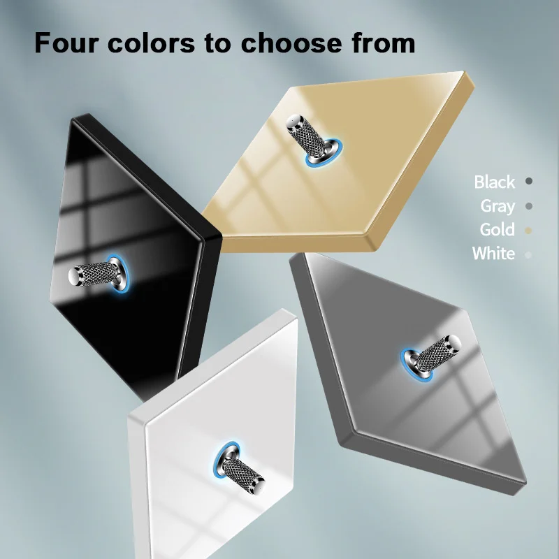 1 2 3 4 gang Tempered glass reset switch personalized toggle button panel with LED lamp 86 concealed wall socket EU standard
1 2 3 4 gang Tempered glass reset switch personalized toggle button panel with LED lamp 86 concealed wall socket EU standard