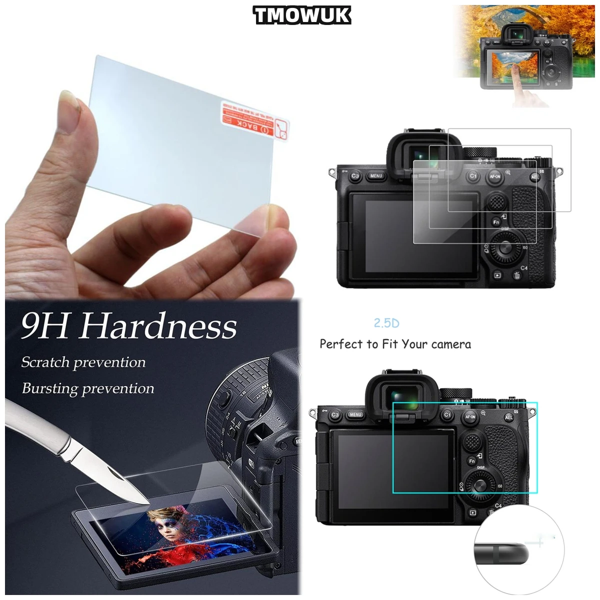 For A7RII A7RIII A7R4 A7R4A A7SMII A7RMII A7MII A7MIII Tempered Glass LCD Screen Protector Film 9H Hardness HD Clear Anti - Impa
For A7RII A7RIII A7R4 A7R4A A7SMII A7RMII A7MII A7MIII Tempered Glass LCD Screen Protector Film 9H Hardness HD Clear Anti - Impa