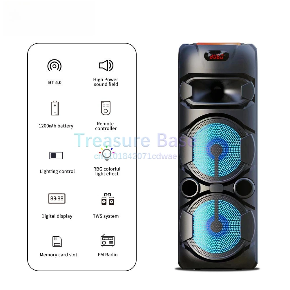 Offer 8-inch Dual Large Speakers Square Dance KTV Wireless Low-frequency Speaker Bluetooth Speaker for Party
Offer 8-inch Dual Large Speakers Square Dance KTV Wireless Low-frequency Speaker Bluetooth Speaker for Party