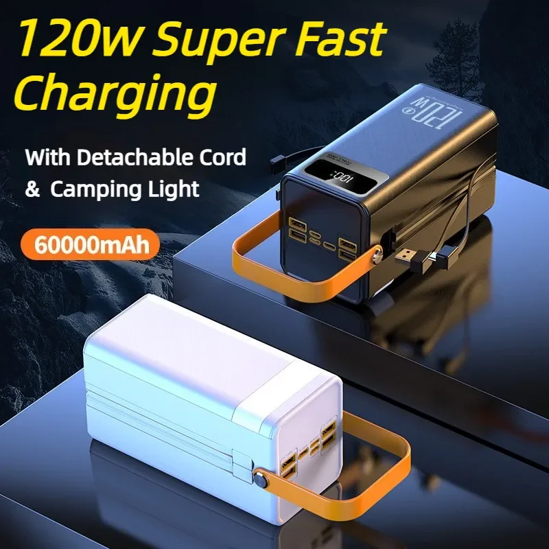 120W Fast Charging Power Bank 60000mAh High Capacity Portable External Battery for Outdoor Camping Live Streaming Emergency
120W Fast Charging Power Bank 60000mAh High Capacity Portable External Battery for Outdoor Camping Live Streaming Emergency