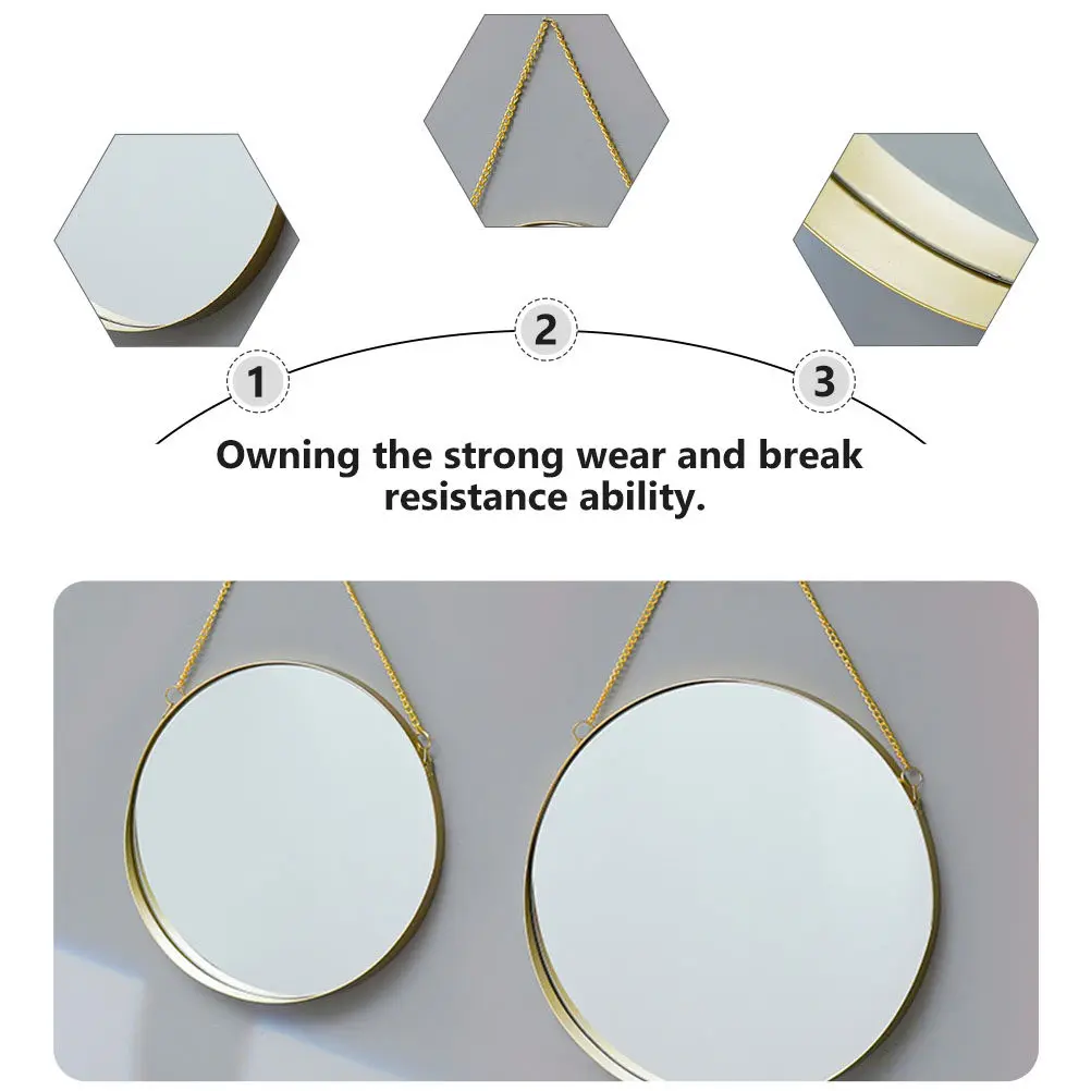 Round Wall Hanging Mirror for Bathroom Bedroom Punch-Free Decorative Mirror Nordic Design Non-Fading Odorless Wall Art
Round Wall Hanging Mirror for Bathroom Bedroom Punch-Free Decorative Mirror Nordic Design Non-Fading Odorless Wall Art