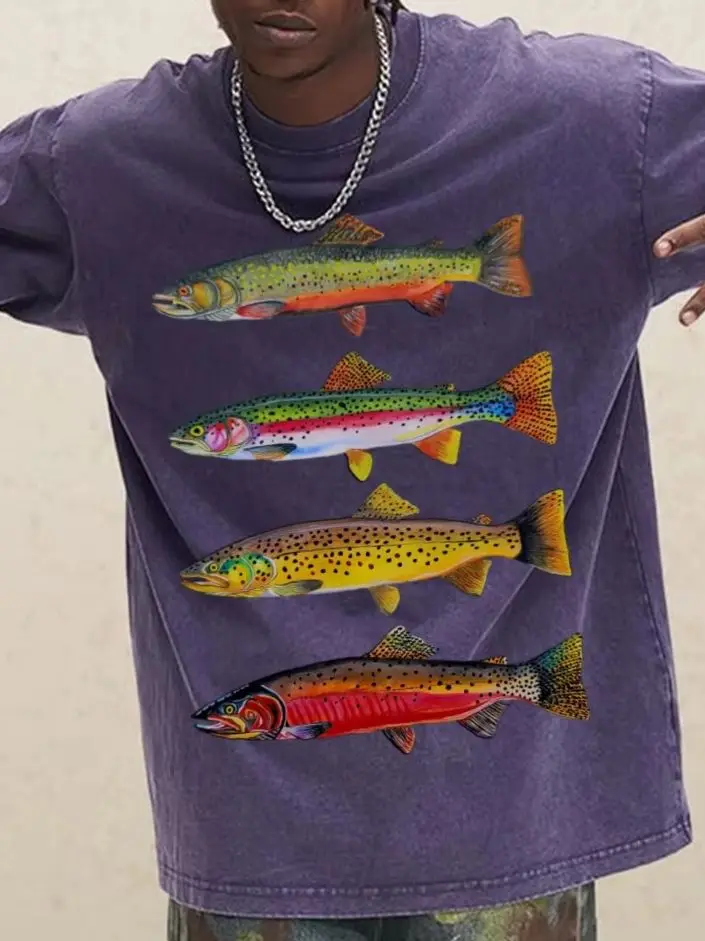 Color Smudged Polka Dot Fish Print T-Shirt Abstract Designer New Round Neck Shoulder Loose Wash Sleeve Short Sleeve
Color Smudged Polka Dot Fish Print T-Shirt Abstract Designer New Round Neck Shoulder Loose Wash Sleeve Short Sleeve