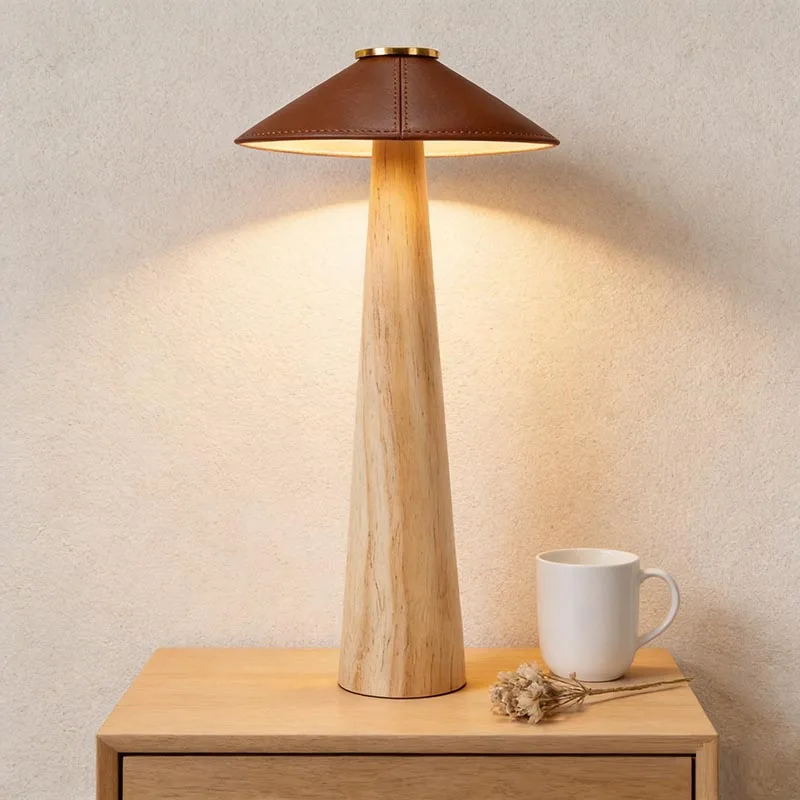 Modern Wooden Table Lamp Leather Shade LED Desk Lamp Nordic Style Bedside Lighting
Modern Wooden Table Lamp Leather Shade LED Desk Lamp Nordic Style Bedside Lighting