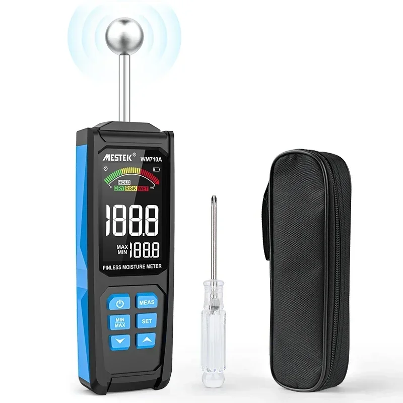 Mestek Wm710a Digital Ball Probe Mositure Meter Non-invasive Pinless Moisture Detector Digital Pinless Moisture Tester
Mestek Wm710a Digital Ball Probe Mositure Meter Non-invasive Pinless Moisture Detector Digital Pinless Moisture Tester
