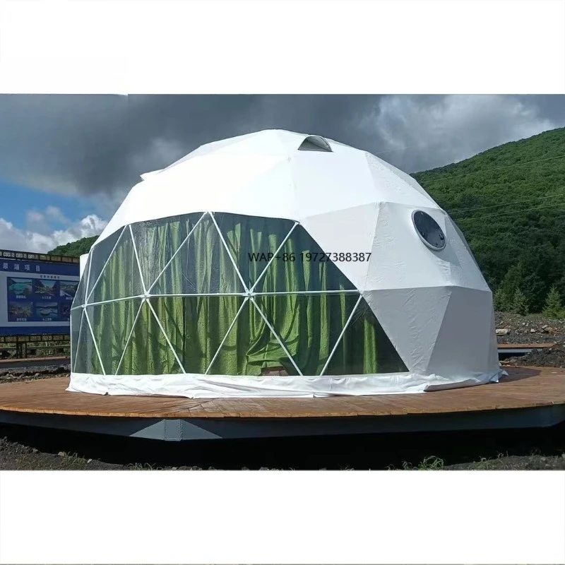 Premium Outdoor Hotel Resort PVC Leisure Circular Geodesic Glamping Dome Tent Prefabricated House Tourle Tent
Premium Outdoor Hotel Resort PVC Leisure Circular Geodesic Glamping Dome Tent Prefabricated House Tourle Tent