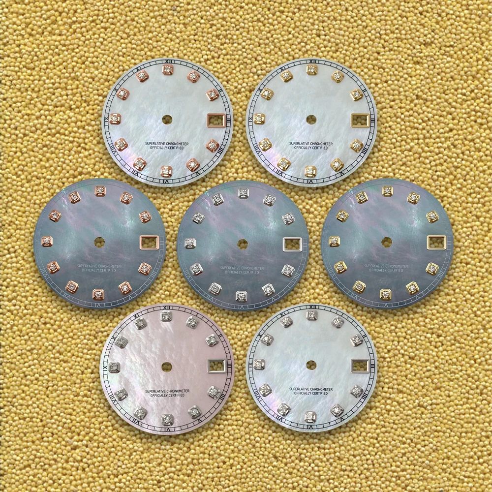 28.5mm S Logo Dial Fritillaria Diamond Dial Fit NH35/NH36/4R/7S Japanese Movement High-Quality Watch Modification Accessories
28.5mm S Logo Dial Fritillaria Diamond Dial Fit NH35/NH36/4R/7S Japanese Movement High-Quality Watch Modification Accessories