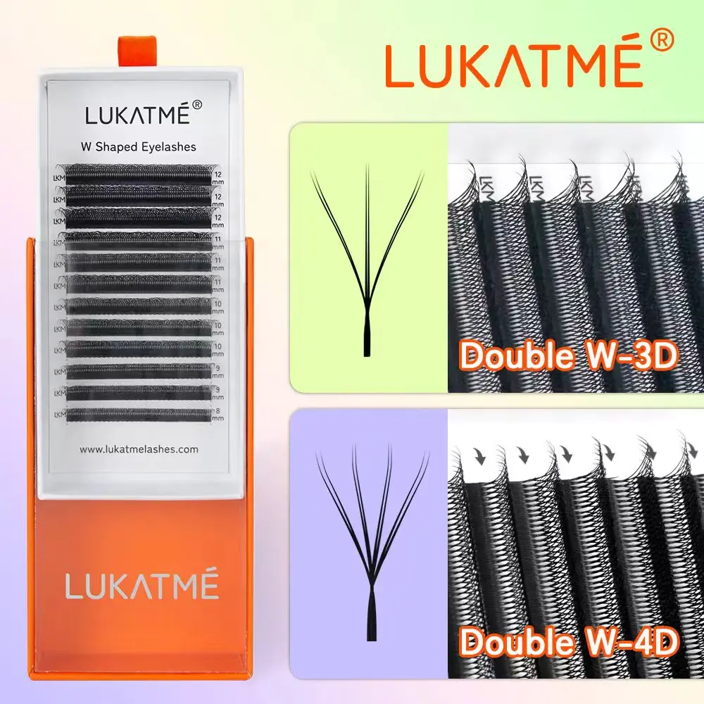 LUKATME Double 4D Double 3D Eyelash Extensions Premade Volume Fans 6D 8D Lashes 7-14mm Mega Volume W Shape Faux Mink Eyelashes
LUKATME Double 4D Double 3D Eyelash Extensions Premade Volume Fans 6D 8D Lashes 7-14mm Mega Volume W Shape Faux Mink Eyelashes