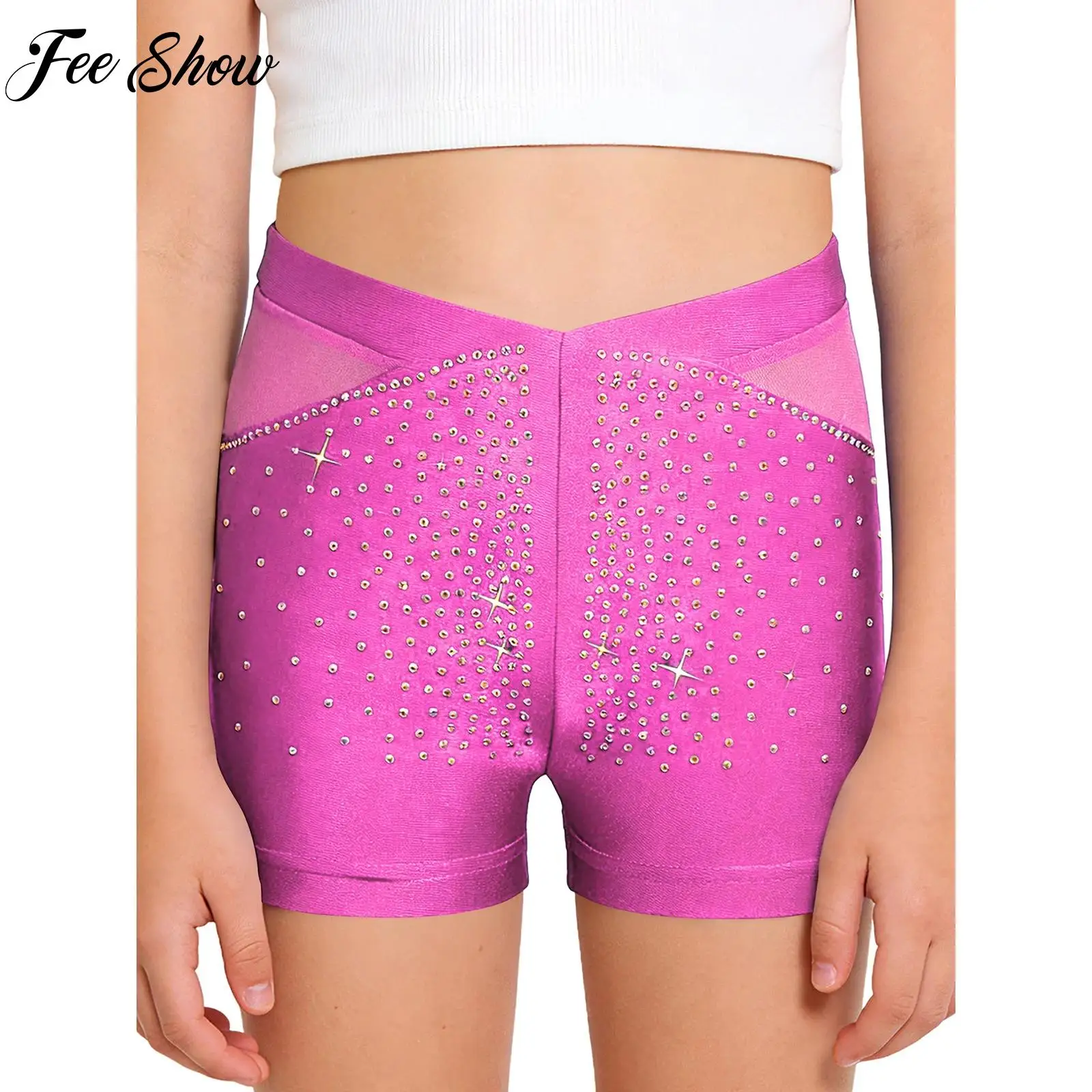 Брюки для фигурного катания для детей, костюм для балета и гимнастики для девочек, эластичный пояс, дышащие сетчатые шорты со стразами
Брюки для фигурного катания для детей, костюм для балета и гимнастики для девочек, эластичный пояс, дышащие сетчатые шорты со стразами