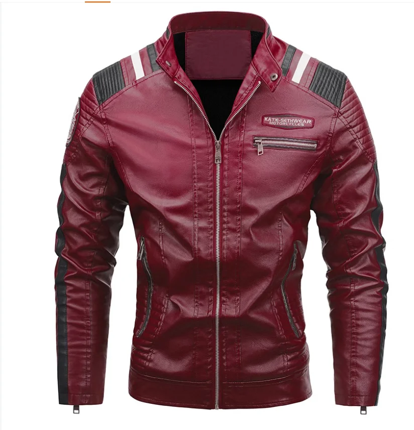 Autumn fashion cycling motorcycle jacket with plush and thickened leather jacket
Autumn fashion cycling motorcycle jacket with plush and thickened leather jacket