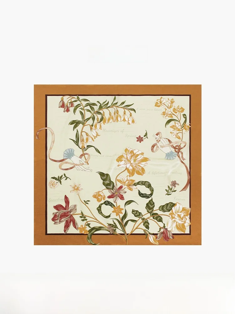 Xinuosichou High-End Silk Scarf Women's Authentic Silk Square Scarf Versatile Fashionable Floral Print All Seasons
Xinuosichou High-End Silk Scarf Women's Authentic Silk Square Scarf Versatile Fashionable Floral Print All Seasons