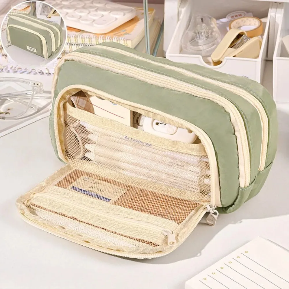 Stationery Multi-purpose Pencil Bag Multi-layer Large-capacity Pen Case Simple Aesthetic Desk Organizer Storage Pouch Student
Stationery Multi-purpose Pencil Bag Multi-layer Large-capacity Pen Case Simple Aesthetic Desk Organizer Storage Pouch Student