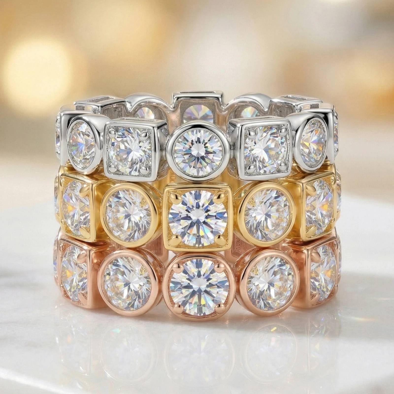 3ct Moissanite Stackable Ring, S925 Silver Luxury Stacking Band, Brilliant Halo Jewelry Gift for Birthday Anniversary
3ct Moissanite Stackable Ring, S925 Silver Luxury Stacking Band, Brilliant Halo Jewelry Gift for Birthday Anniversary