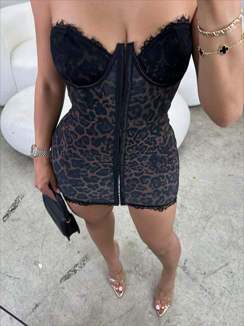 STYLISH LADY Leopard Printed Strapless Dress 2026 Spring Women Backless Bodycon Sexy Party Clubwear Mini Dresses
STYLISH LADY Leopard Printed Strapless Dress 2026 Spring Women Backless Bodycon Sexy Party Clubwear Mini Dresses