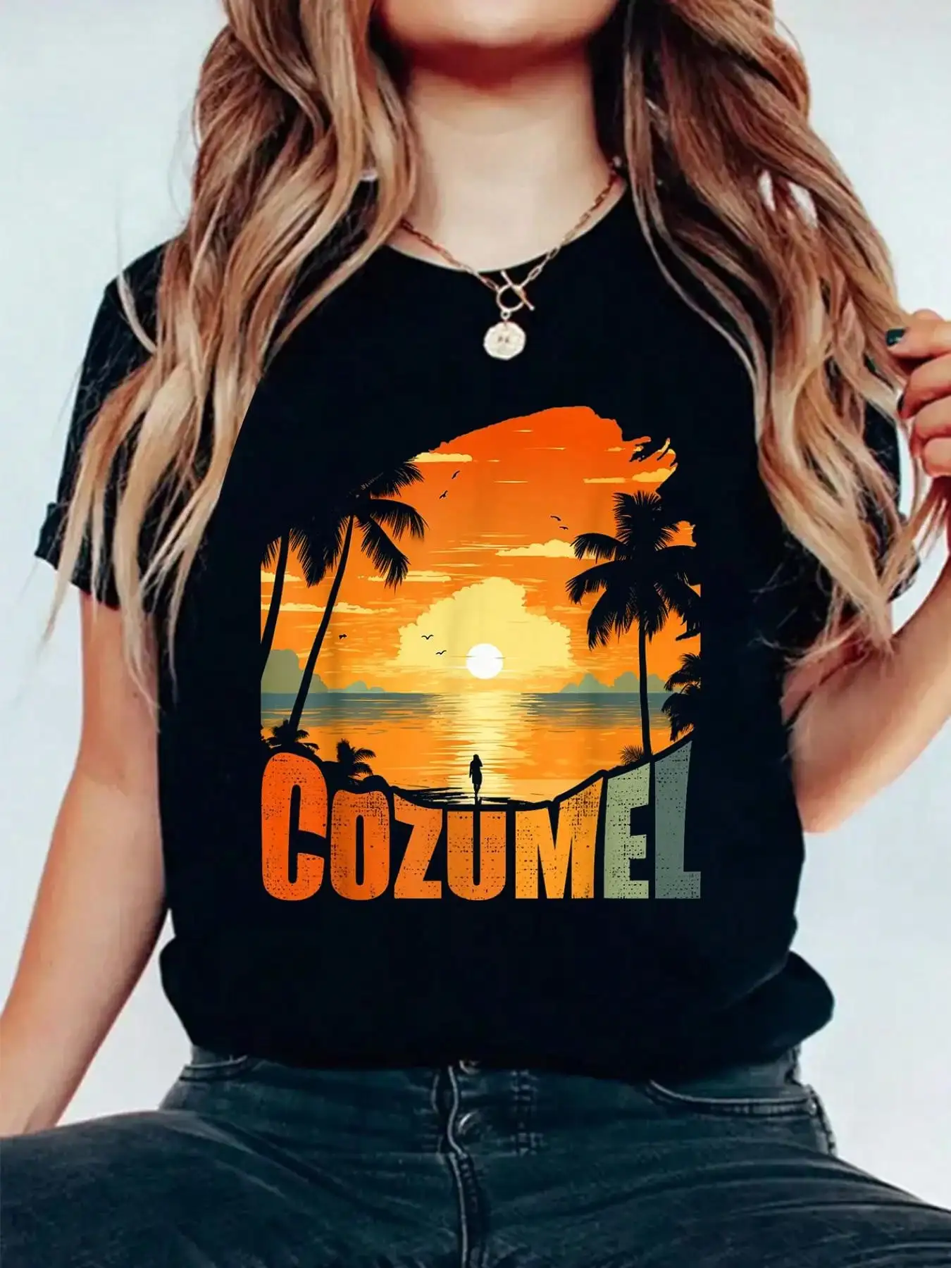 Cozumel Tshirt - Cozumel Island T-Shirt Casual Printed 100% Cotton Women T Shirt, Summer Tshirts Short Sleeve Tee Women Tops
Cozumel Tshirt - Cozumel Island T-Shirt Casual Printed 100% Cotton Women T Shirt, Summer Tshirts Short Sleeve Tee Women Tops