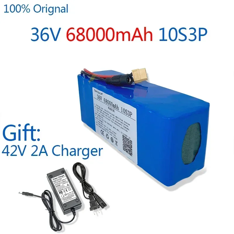 New 36V 10S3P 68Ah 500W High power capacity 42V 18650 lithium battery pack ebike electric car bicycle motor scooter BMS
New 36V 10S3P 68Ah 500W High power capacity 42V 18650 lithium battery pack ebike electric car bicycle motor scooter BMS