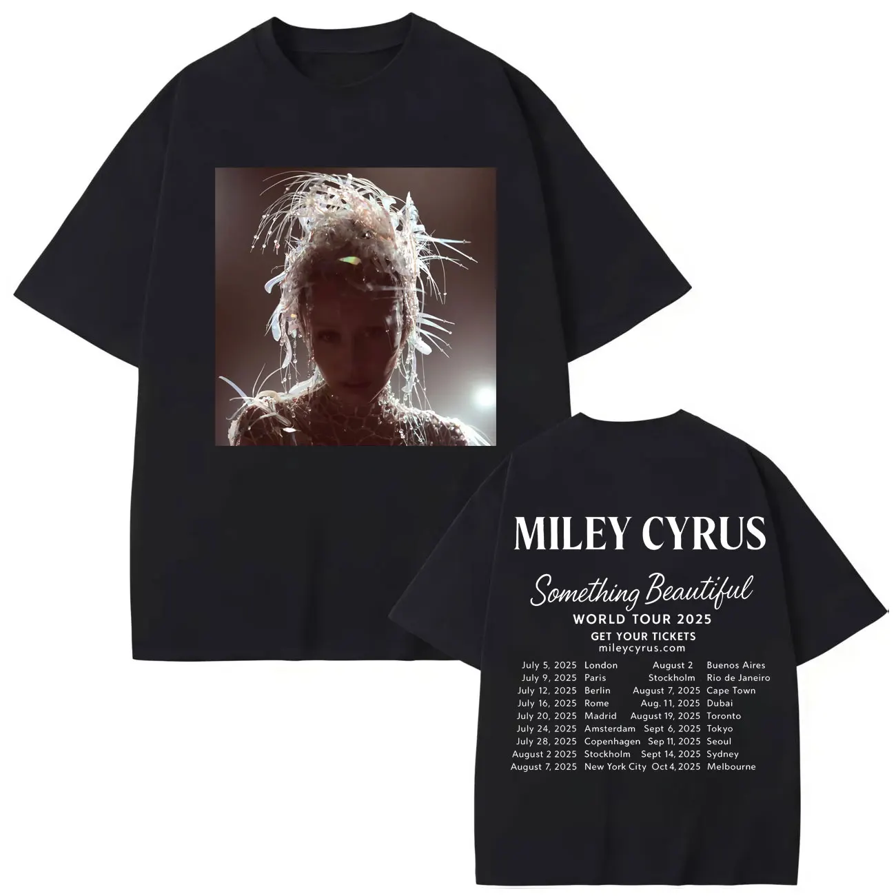 Miley Cyrus Something Beautiful World Tour 2025 T-shirt High Quality Fashion Oversized T-shirts Men Women Casual Cotton T Shirts
Miley Cyrus Something Beautiful World Tour 2025 T-shirt High Quality Fashion Oversized T-shirts Men Women Casual Cotton T Shirts