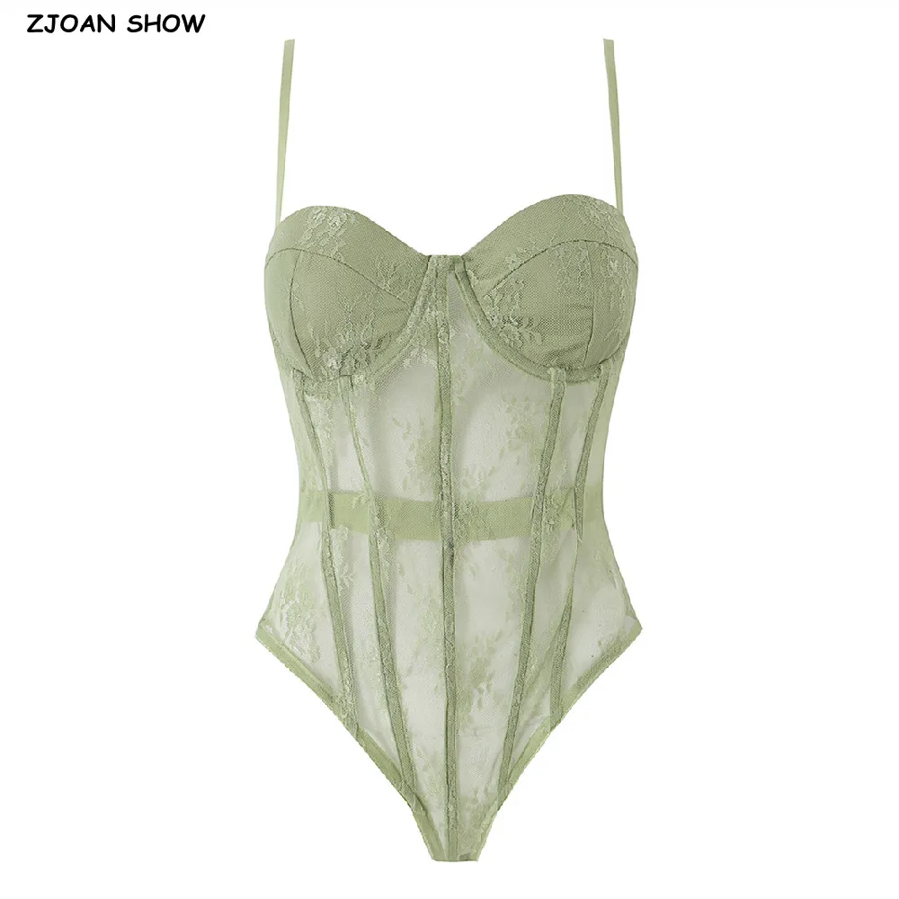 Sexy Green See Through Lace Sling Bodysuit Woman Cross Lacing Up Bandage Back Sheer Short Jumpsuit Slim Waist Rompers Playsuits
Sexy Green See Through Lace Sling Bodysuit Woman Cross Lacing Up Bandage Back Sheer Short Jumpsuit Slim Waist Rompers Playsuits
