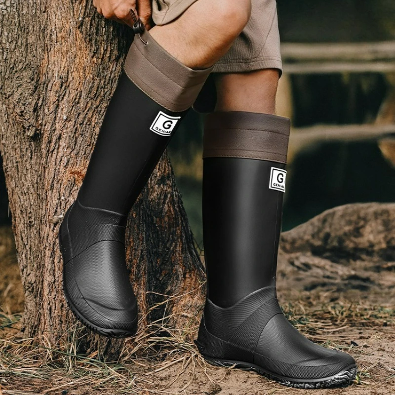 Непромокаемые сапоги унисекс, непромокаемая резиновая обувь, уличные нескользящие рыболовные ботинки, модные мужские ботинки на шнурке, мягкие водные сапоги с длинной трубкой
Непромокаемые сапоги унисекс, непромокаемая резиновая обувь, уличные нескользящие рыболовные ботинки, модные мужские ботинки на шнурке, мягкие водные сапоги с длинной трубкой