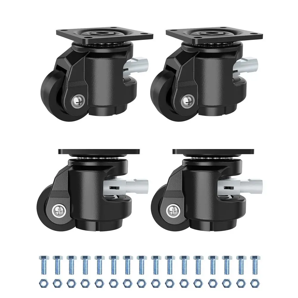 Heavy Duty Ratchet Handle Caster Set, 4-Piece, 2200 LB Capacity, 2 Inch Adjustable Nylon Wheels
Heavy Duty Ratchet Handle Caster Set, 4-Piece, 2200 LB Capacity, 2 Inch Adjustable Nylon Wheels