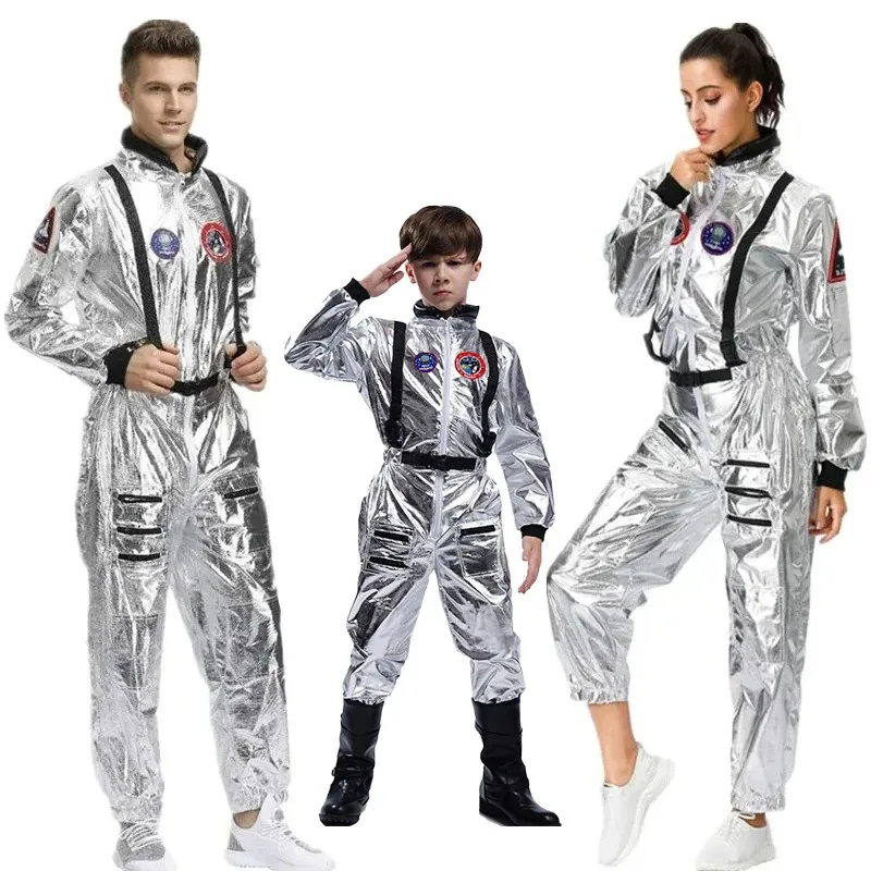 Halloween Christmas Silver Spaceman Men Women Space Suit Adult Children Astronaut Costume Family Party Dress Up Birthday Gift
Halloween Christmas Silver Spaceman Men Women Space Suit Adult Children Astronaut Costume Family Party Dress Up Birthday Gift