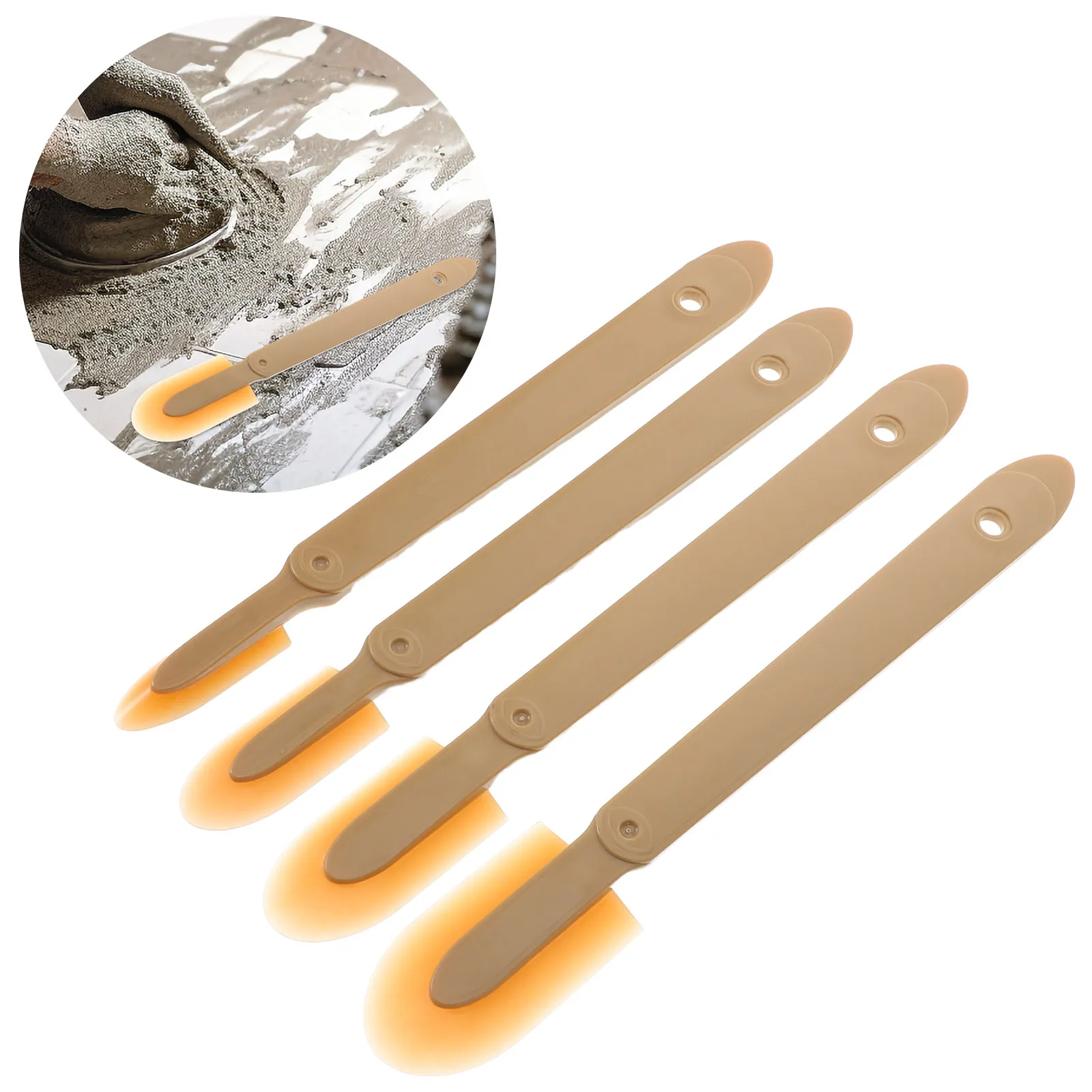 4Pcs Universal Caulking Smoother Kit Extended Scraper Tools for High Walls Tiles Brick Paint Edges Home Renovation Construction
4Pcs Universal Caulking Smoother Kit Extended Scraper Tools for High Walls Tiles Brick Paint Edges Home Renovation Construction