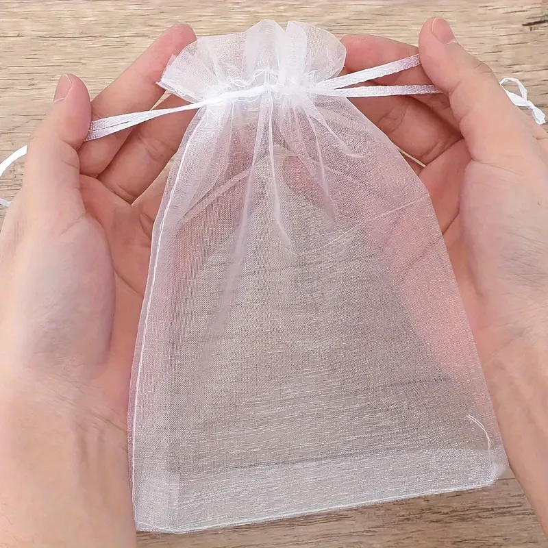 50-Pack White Breathable Mesh Gift Bags with Drawstring 3.94x5.91 Inch Transparent Multi-Functional Bags for Wedding Favors Jew
50-Pack White Breathable Mesh Gift Bags with Drawstring 3.94x5.91 Inch Transparent Multi-Functional Bags for Wedding Favors Jew