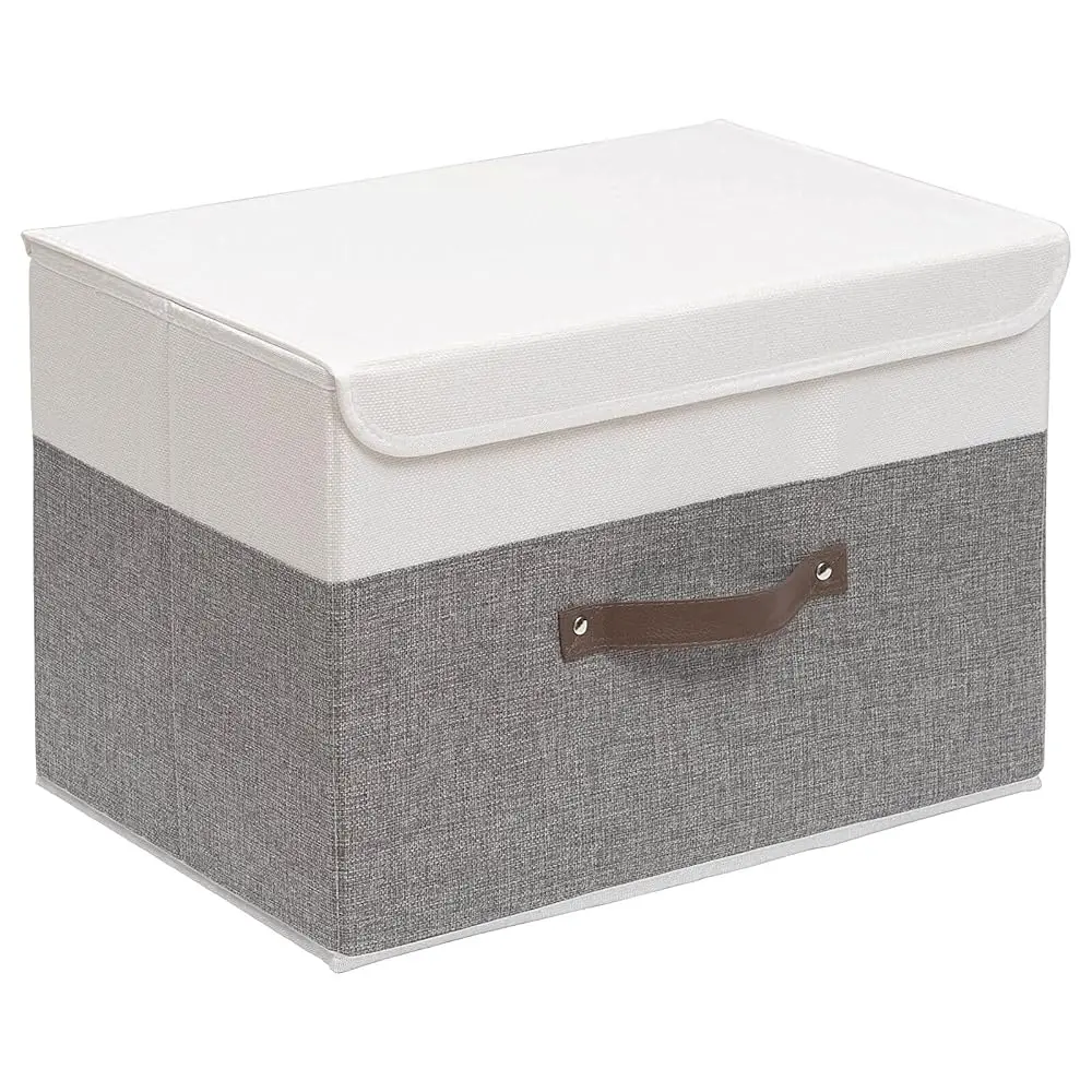 Large Fabric Storage Box With Lids, Foldable Linen Wardrobe Containers, Organiser For Towels, Clothes, 17.7 X 11.8 X 11.8 H
Large Fabric Storage Box With Lids, Foldable Linen Wardrobe Containers, Organiser For Towels, Clothes, 17.7 X 11.8 X 11.8 H