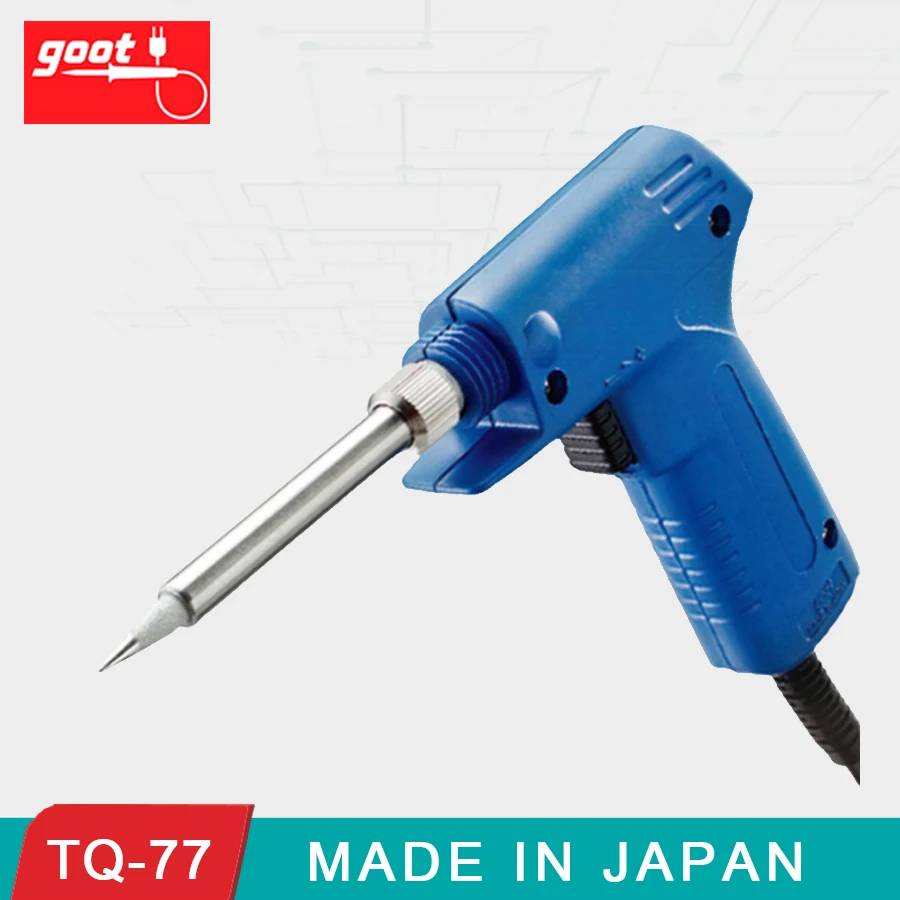 Japan GOOT TQ-77 Quick Heat Soldering Gun Pistol Type 220V Welding Iron 20W 200W Two-Stage Heat-Switch System High-power Heater
Japan GOOT TQ-77 Quick Heat Soldering Gun Pistol Type 220V Welding Iron 20W 200W Two-Stage Heat-Switch System High-power Heater