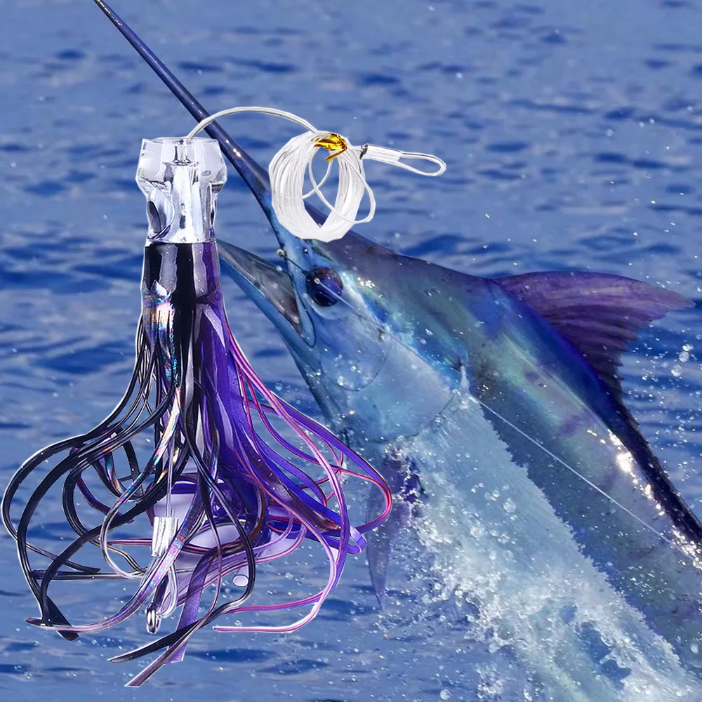 1pc Trolling Skirt Tuna Lures 65G/100G Boat Fishing Saltwater Wahoo Lures for Mahi Marlin Sailfish Swordfish Big Game Fishing
1pc Trolling Skirt Tuna Lures 65G/100G Boat Fishing Saltwater Wahoo Lures for Mahi Marlin Sailfish Swordfish Big Game Fishing